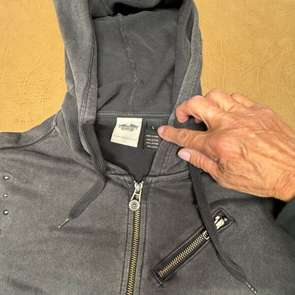 Harley Davidson Zip Up Sweatshirt - Picture 5 of 8